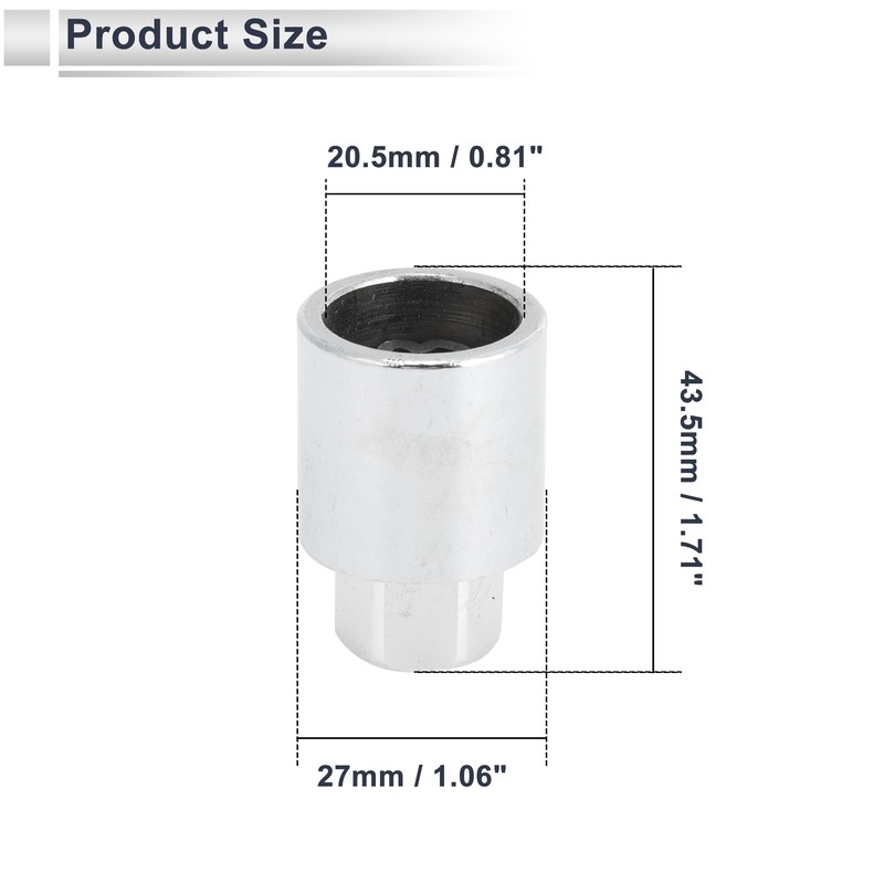 RATCHROLL Wheel Lock Lugnut for Toyota Type D Anti-theft Screw