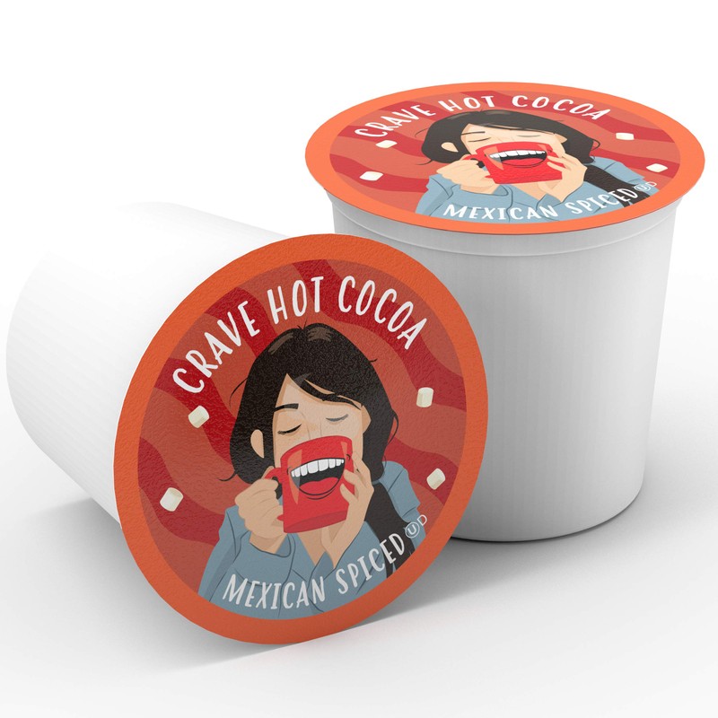 Crave Hot Chocolate Pods, Compatible with K-Cup Brewers, Mexican Spice