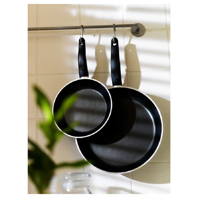 KAVALKAD Frying Pan set of 2 Black Kitchen Non-Stick Coating