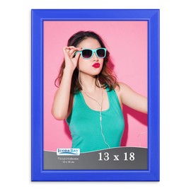 Icona Bay 13 x 18 Picture Frames, Coloured Solid Wood Frame for Photo, Pizzazz Collection (Blue, 1 Pack)