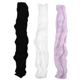 DOITOOL DIY Needle Felting Wool Material Pack Grey Wool Roving for Crafting for DIY Felting Crafts and Supplies Fun and Easy Handmade Projects