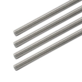Cjueiom 4 Pcs M10 x 150mm Fully Threaded Rod, 304 Stainless Steel Right Hand Threads Rods, Fully Threaded Studs for Anchor Bolts, Clamps, Hangers and U-Bolts