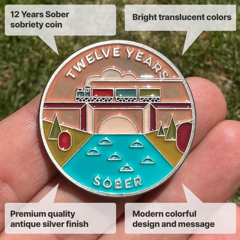 The Achieve Mint Twelve Years Sober Token | 12 Year