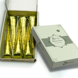 Plantovika 100% Natural and Pure Henna Cone or tube, Ready to use paste for Reddish Brown Hair Color, Long-lasting, No additives, Chemical free, Henna Hair Dye, Spot hair coloring (Pack of 6)