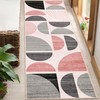 MUJOO Pink Runner Rug Washable,Boho 2x6 Area Rugs for Hallways
