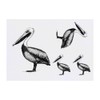 4 x 'Pelican Side View' Temporary Tattoos - Water Resistant,