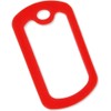 Bulk Military GI Dog Tag Silencer Rubber Silicone Cover, Red,