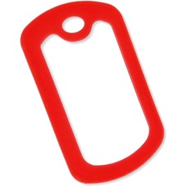 Bulk Military GI Dog Tag Silencer Rubber Silicone Cover, Red, 10 pc