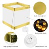 FuHigh 12Pack Reusable Floating Square Lanterns with LED Flameless Candles,
