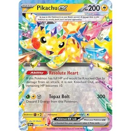 Pokemon - Pikachu ex 057/191 - Surging Sparks – Tera Double Rare – Foil Single Card