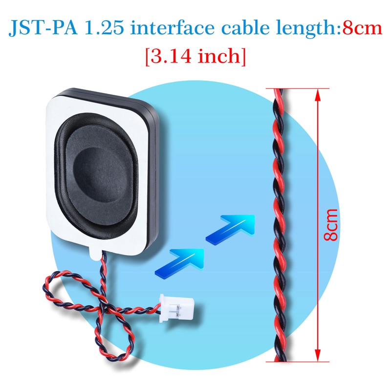 CQRobot 2Pcs/1Pair 35mm*25mm*6.8mm Side Sound 8ohm 2watt/3watt Rectangle Cavity Speakers