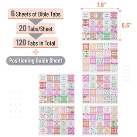 Mr. Pen- Bible Tabs, 120 pcs, Garden Glory, Laminated Bible Tabs for Women