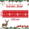 Funnlot Christmas Table Runner Red 270 x 28 cm Xmas
