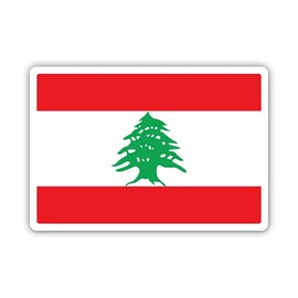 Squiddy Lebanon Flag Lebanese Country Pride - Vinyl Sticker Decal for Phone, Laptop, Water Bottle (3" Wide)