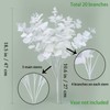GREENTIME 2 Pack White Eucalyptus Stems with 20 Branches 18.5''