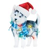 Collections Etc Solar Holiday Puppy Metal Decorative Garden Stake