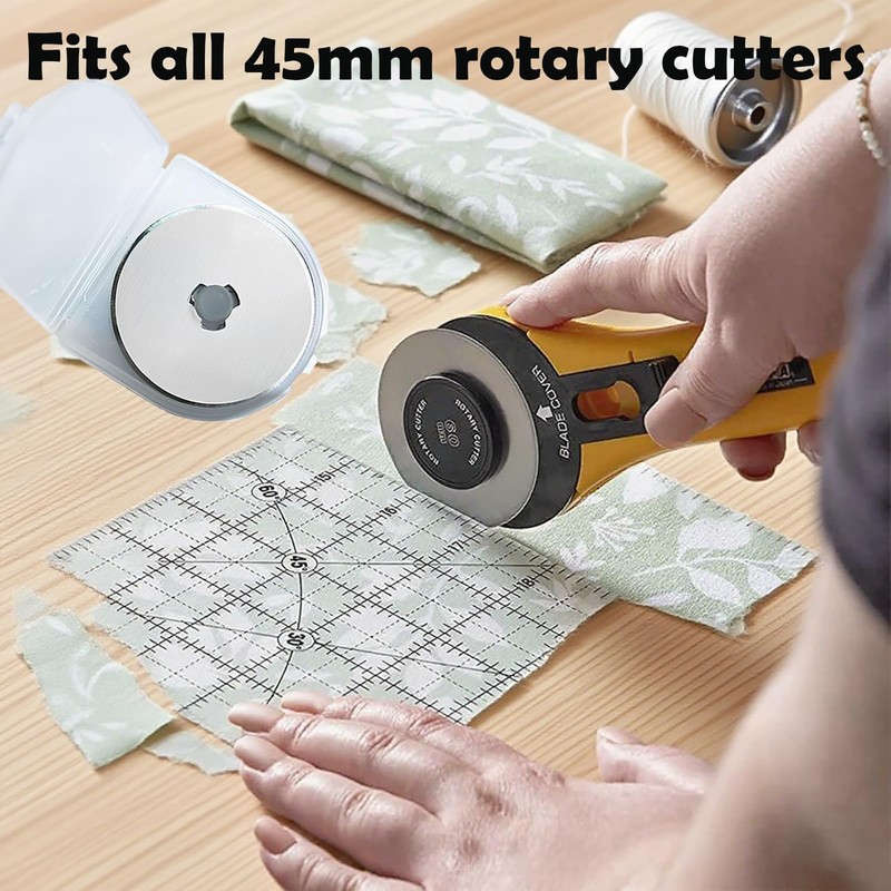 10PCS Rotary Cutter Blade, 45mm Rotary Cutter Replacement Blades Pack