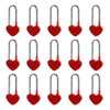 Gradleen Keyless Love Lock Single Heart Padlock,15PCS Red 3.5" 50mm