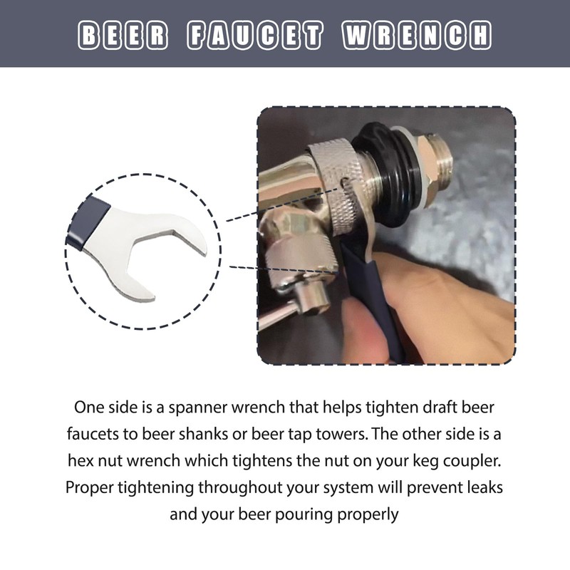 Ziyuan Beer Faucet Wrench Tool, Beer Tap Wrench,Heavy Duty Hex