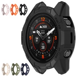 LOKEKE Kompatibel mit Garmin Epix Pro 47 mm Schutzhülle, TPU-Schutzhülle, kompatibel mit Garmin Epix Pro 47 mm (47 mm schwarz)