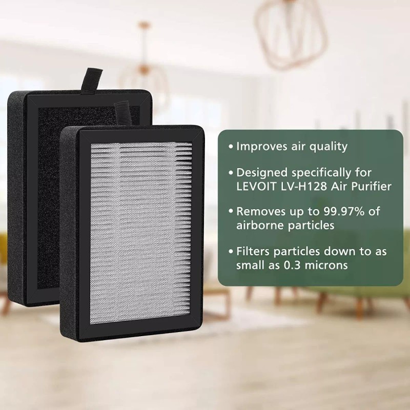 iSinlive Filtros Reemplazo Purificador Aire Levoit Lv H128 Compatible