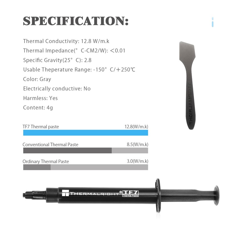 Thermalright TF7 4Grams High Performance Thermal Paste for CPU/GPU/All Radiators,Thermal