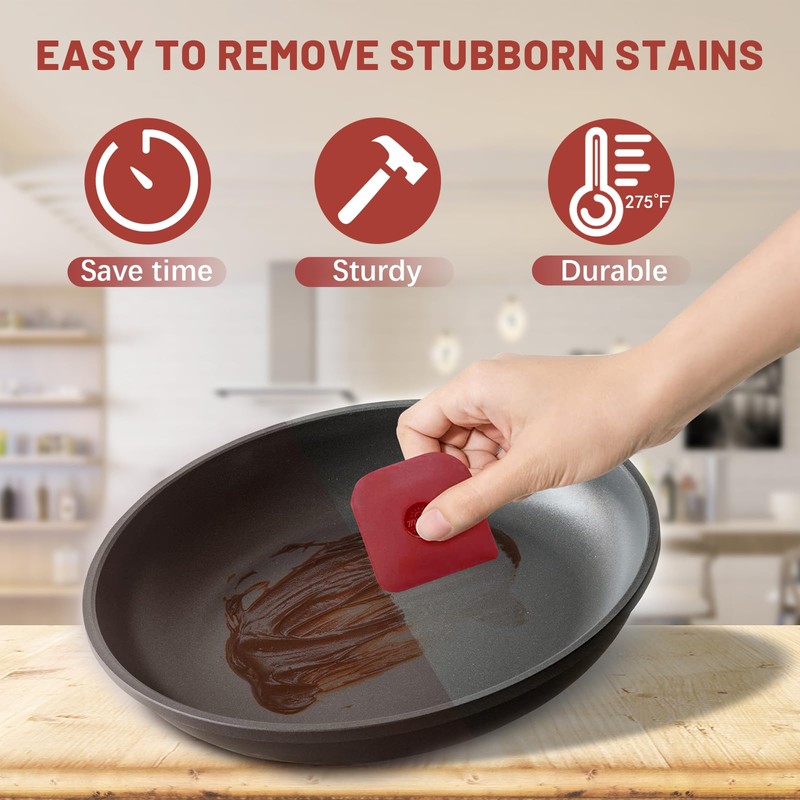 TMEDW Pan Scraper, 10 Pcs Pot Scraper, Pan Scraper Plastic,