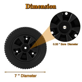 G437-0037-W1 463347519 Grill Wheels Replacement Parts for Charbroil Wheels 7 Inch 463331221 463371116 463436215 463343015 Char Broil 463377319 463211513 463344015 463343819 Gas2coal Grill Parts