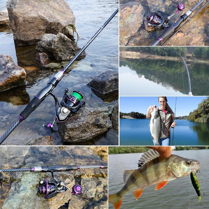 Sougayilang fishing Rods,IM7 Spinning Rod & Casting Rod, 2 Pc