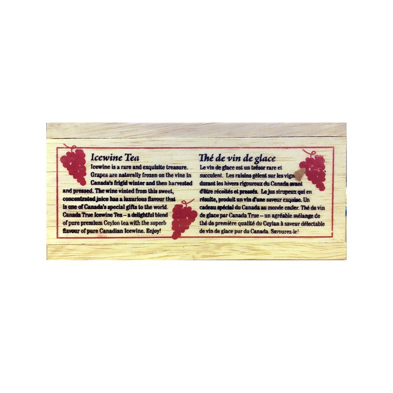 Canada True Icewine Tea 25 Tea Bags Wooden Box
