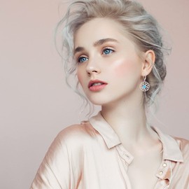 Turtle Earrings for Women Wave Earrings Sea Turtle Sterling Silver Blue Opal Turquoise Dangle Blue Turtles Jewelry Hawaiian Birthday Gifts