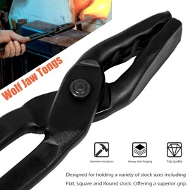 Blacksmith Tongs Wolf Jaw Blacksmithing Tongs & V-bit Tongs Blacksmith Forge Tools Knifemaking Bladesmith Blacksmithing Tongs Tools