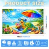 BlissYard Summer Beach Party Banner Cute Sea Turtle Beach Backdrop
