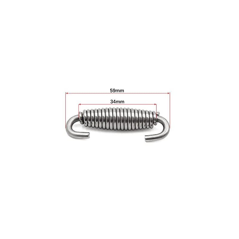 sourcing map 2 Piece Motorcycle Stainless Steel Silencer Exhaust Pipe