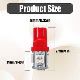 Kutyun 194 bombillas LED rojas súper brillantes de 5ª generación, bombillas LED T10, 12 V CC 168 bombillas LED de repuesto universales para interior del coche, cúpula de mapa, puerta de cortesía,
