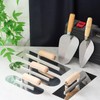 SiliFine 6 Pieces Drywall Trowel Concrete Tools Set with Wooden