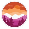 Subtle Lesbian Flag, Weather-Resistant Pride Sticker for Laptop, Water Bottles,