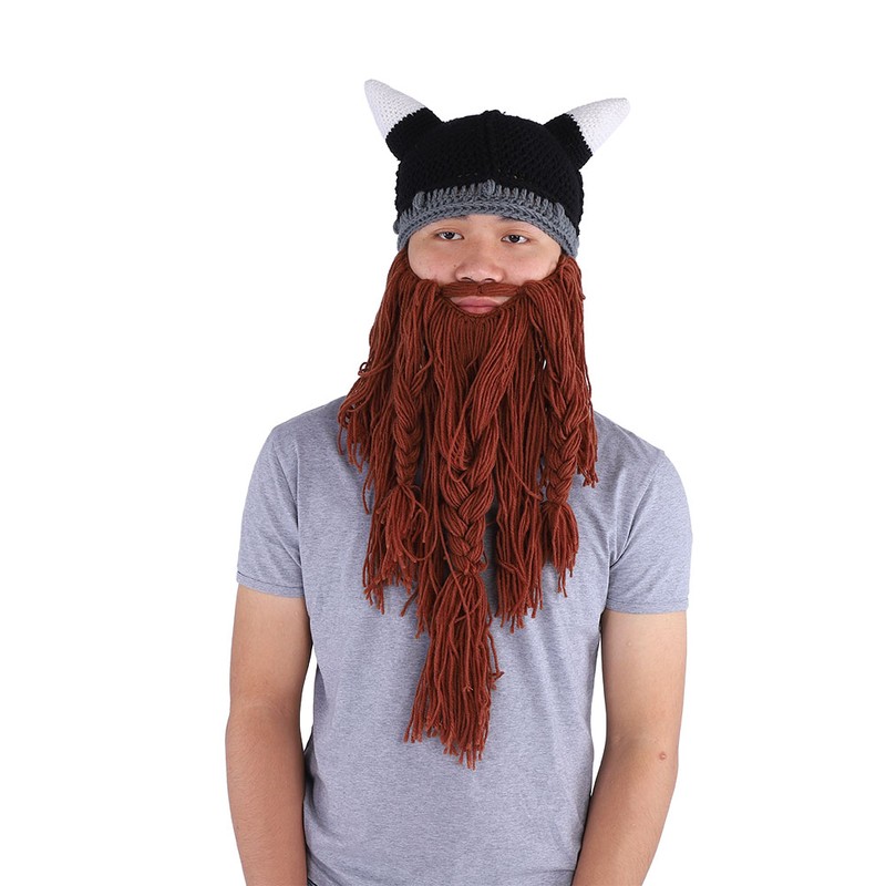 Winter Warm Pirate Horn Style Knitted Crochet Slouch Baggy Beret