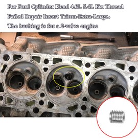 For Ford Cylinder Head 4.6L 5.4L Fix Thread Failed Repair Insert Triton-Extra-Large，The bushing is for a 2-valve engine