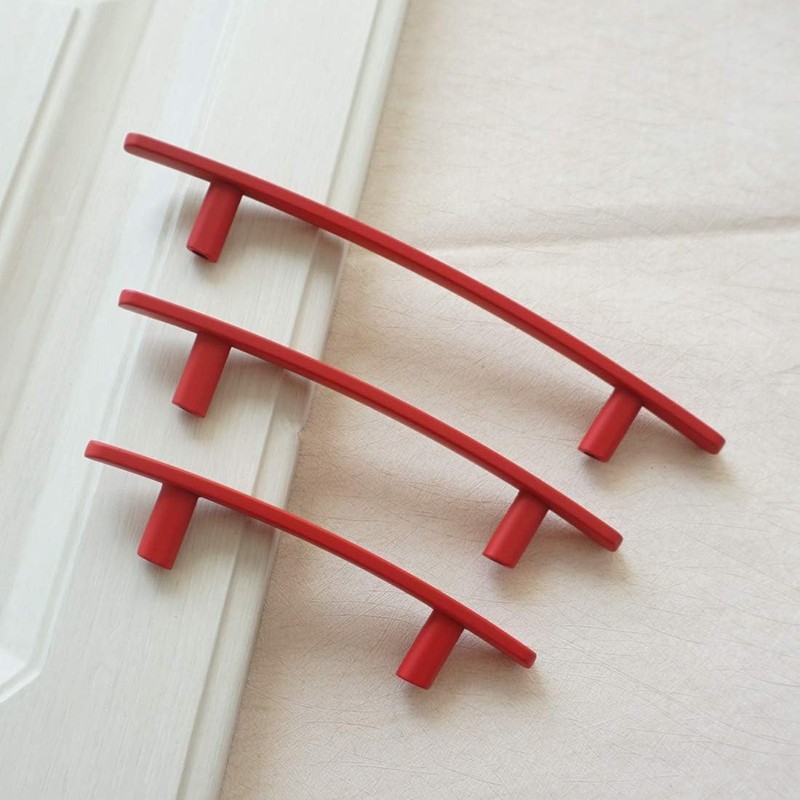 LBFEEL 3" 3.78" 5" Red Drawer Pulls Kitchen Cabinet Handles