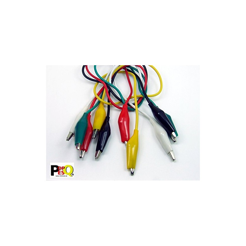 POPESQ® - Alligator clips cable, 5 Colors, 40 cm #A319