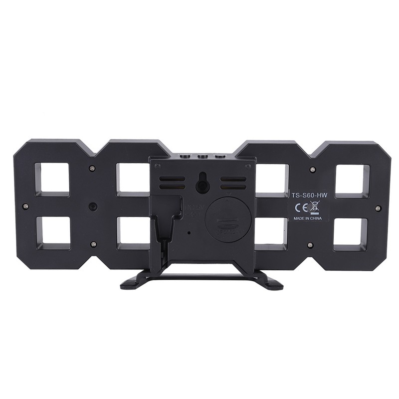 Digital LED Large 3D Table Hanging Wall Clock Alarm Snooze