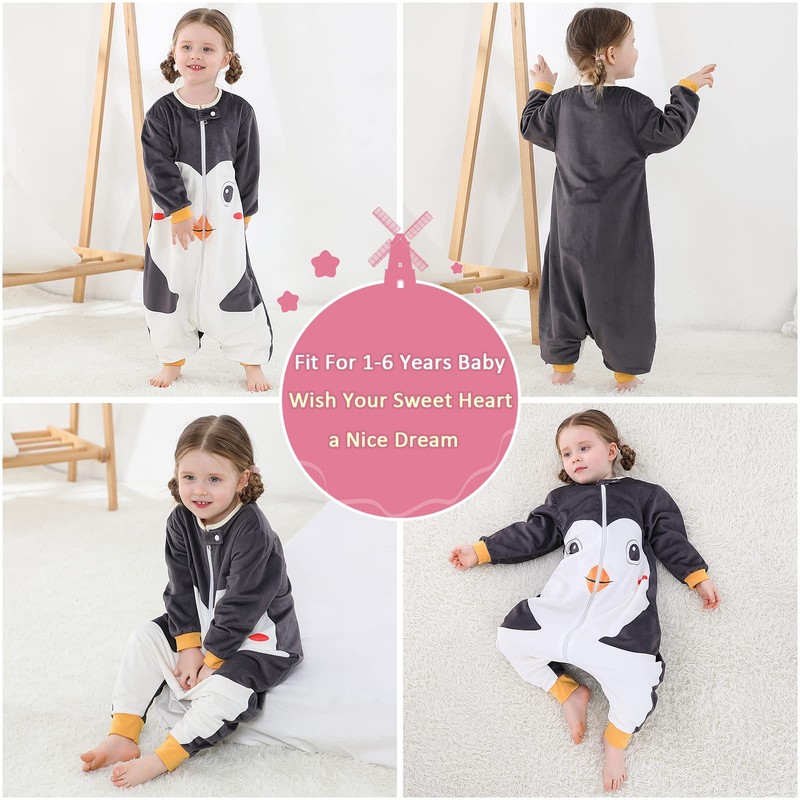 MICHLEY Baby Sleeping Bag Sack Long Sleeve with Feet Winter