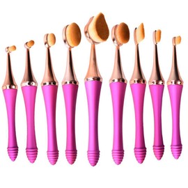 Dawot 9Pcs Toothbrush Oval Makeup Brushes Set  Foundation, Concealer, BB cream, Powder