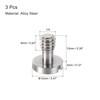 sourcing map 1/4" Mounting Screw Adapter Slotted 0.24" Thread Length