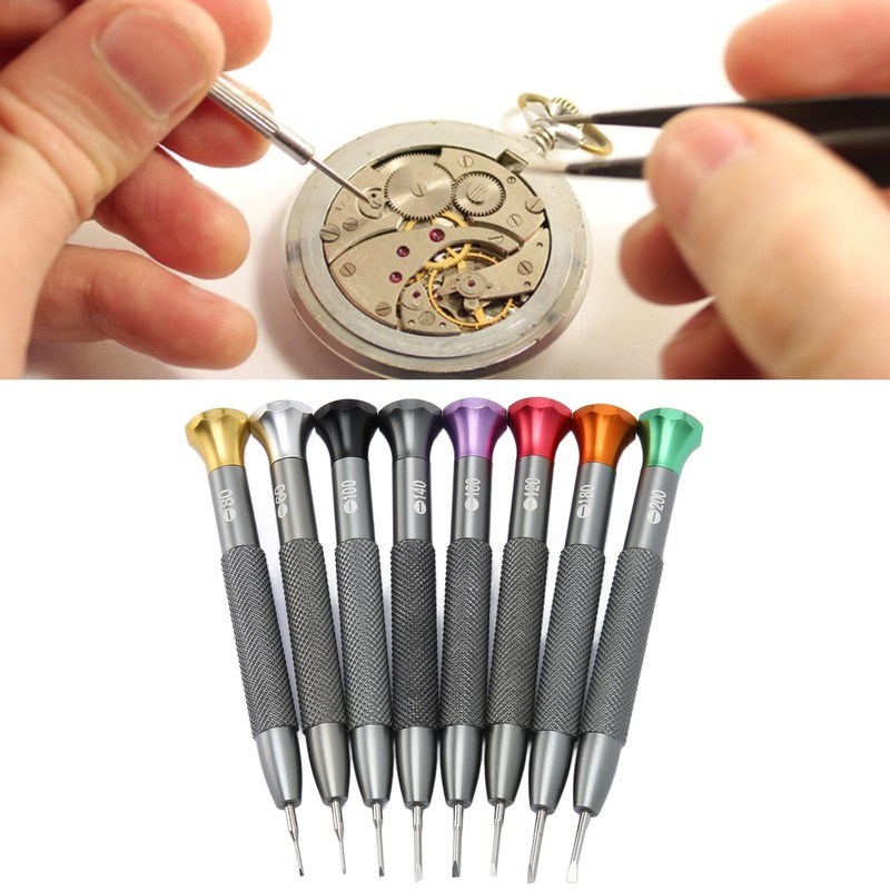 8 Piece Watch Screwdriver Set for Precise Slot Screwdriver, Watch