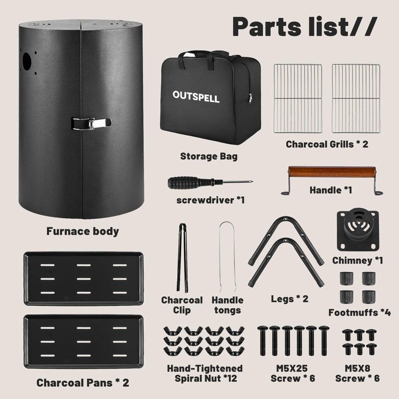 Portable Charcoal Grill Outdoor Stove: BBQ Easy to take Two