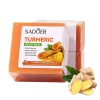 SADOER 2PCS Natural Turmeric Soap Bar for Face & Body