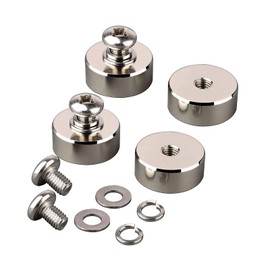 ULIBERMAGNET 88lb 4Pack Strong Neodymium Deep Pot Magnet with M8 Female Thread, Super-Thick Powerful Magnetic Removable Mounting for Lighting,Tools, Equipment with Bolt