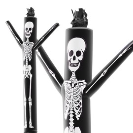 LookOurWay Air Dancers Inflatable Tube Man Attachment - 10 Feet Tall Wacky Waving Inflatable Dancing Tube Guy (Blower Not Included) - Halloween Theme - Skeleton